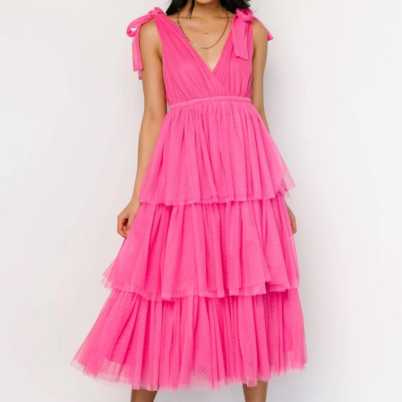 Baltic Born Dresses & Skirts - Baltic Born Tessa Tiered Tank Dress Pink